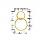 24K Gold Plate Two Circles of Life Link 17x27mm