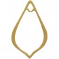 24K Gold Plated Pointed Teardrop Link 20x12mm