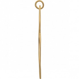 Gold Pendant -Large Double Lotus with 24K Gold Plate 48x36mm