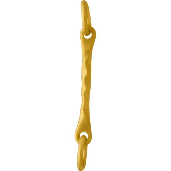 Hammered Bar Link in 24K Gold Plate 24x1mm front