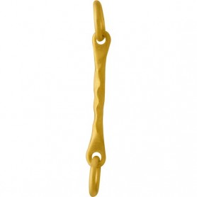 Hammered Bar Link in 24K Gold Plate 24x1mm front