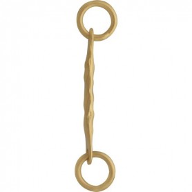 Hammered Bar Link in 24K Gold Plate 24x1mm side