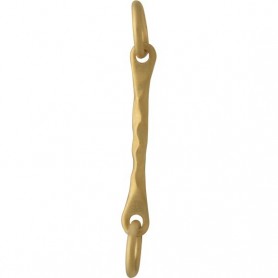 Hammered Bar Link in 24K Gold Plate 24x1mm back