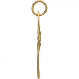 Gold Pendant -Celtic Style Cross with 24K Gold Plate 32x18mm