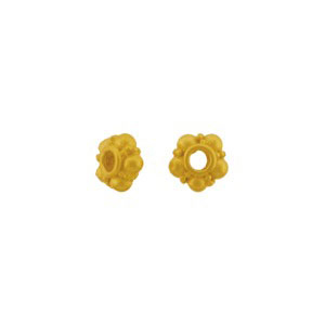 24K Gold Plated Spacer Bead - Granulated Spacer 5x3mm