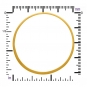 24K Gold Plated Half Hammered Circle Jewelry Link 43mm