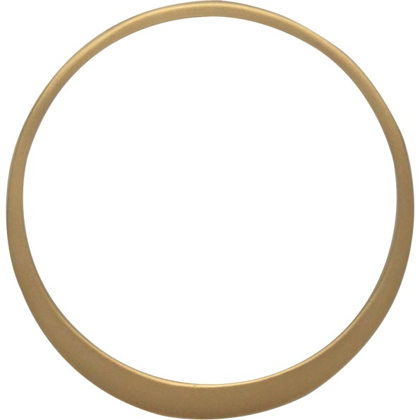 Circle Frame with Two Holes with 24K Gold Plate 25x25mm
