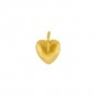 Gold Charm - Tiny Puffed Heart with 24K Gold Plate 9x7mm