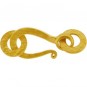 Gold Clasp - Hammered Hook and Eye in 24K Gold Plate 35x11mm