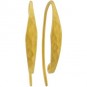 Gold Ear Wire - Long Hammered With 24K Gold Plate 27x4mm