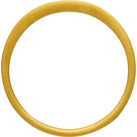 Gold Stud Earrings - Open Circle with 24K Gold Plate 18x18mm