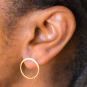 Gold Stud Earrings - Open Circle with 24K Gold Plate 18x18mm