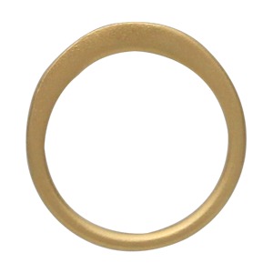 24K Gold Plated Open Circle Stud Earring 10x10mm