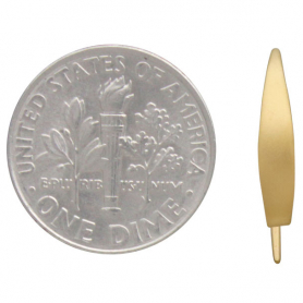 24K Gold Plated Smooth Ear Hook with Hidden Loop 18x3mm