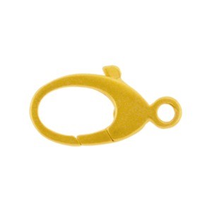 Gold Clasp - Medium Oval Lobster in 24K Gold Plate