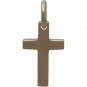  Gold Charms - Cross with 14K Shiny Gold Plate 15x7mm