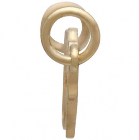 14K Gold Plated Mama and Two Baby Elephant Festoon 12x45mm