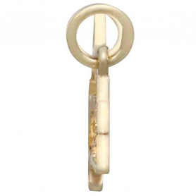 14K Shiny Gold Plated Mama and 1 Baby Bear Festoon 14x28mm