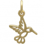 14K Shiny Gold Plated Hummingbird Charm 16x10mm