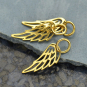 Gold Charms - Tiny Wing with 14K Gold Plate 18x6mm