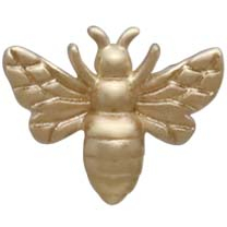 14K Shiny Gold Plated Tiny Bee Post Earrings 6x8mm