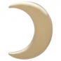 14K Shiny Gold Plated Crescent Moon Post Earrings 7x5mm