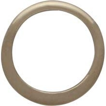 Jewelry Part - Half Hammered Circle Link 14K Gold Plate 9mm