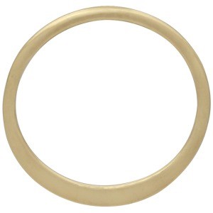 Half Hammered Circle Link in 14K Shiny Gold Plate 12mm