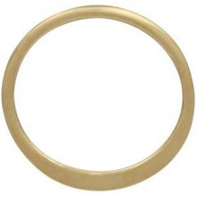 Half Hammered Circle Link in 14K Shiny Gold Plate 12mm