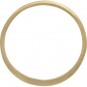 14K Gold Plate Half Hammered Circle Jewelry Link 15mm