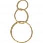 14K Shiny Gold Plate Three Circles of Life Link 19x36mm