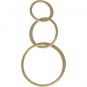 14K Shiny Gold Plate Three Circles of Life Link 19x36mm