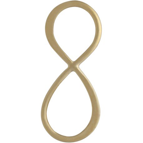 14K Shiny Gold Plated Infinity Link 8x19mm