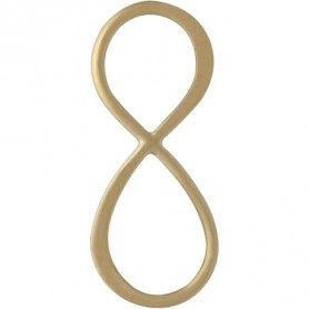 14K Shiny Gold Plated Infinity Link 8x19mm
