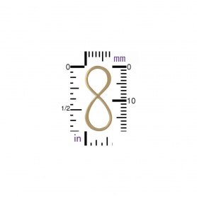 14K Shiny Gold Plated Infinity Link 8x19mm