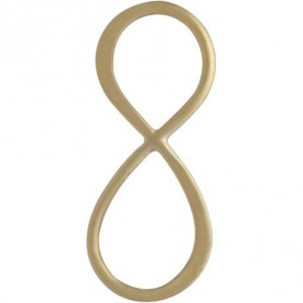 14K Shiny Gold Plated Infinity Link 8x19mm