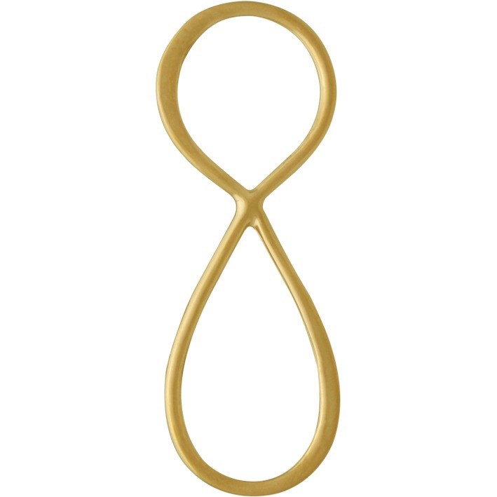14K Shiny Gold Plated Large Infinity Link 11x30mm