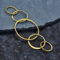 14K Shiny Gold Plated Five Circles of Life Link 18x55mm