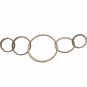 14K Shiny Gold Plated Five Circles of Life Link 18x55mm