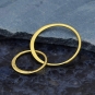 14K Shiny Gold Plate Two Circles of Life Link 17x27mm
