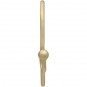 Gold Ear Hook - Simple with Ball in 14K Gold Plate 16x9mm