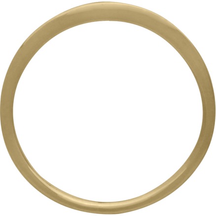 Open Circle Post Earring in 14K Shiny Gold Plate 18x18mm