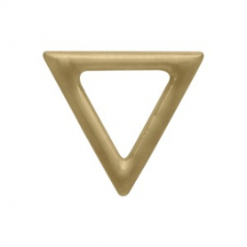 Open Triangle Post Earrings in 14K Shiny Gold Plate 7x9mm