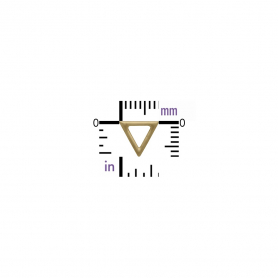 Open Triangle Post Earrings in 14K Shiny Gold Plate 7x9mm