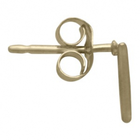 Open Triangle Post Earrings in 14K Shiny Gold Plate 7x9mm