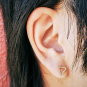 Open Triangle Post Earrings in 14K Shiny Gold Plate 7x9mm