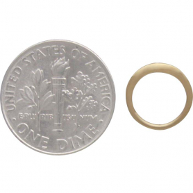 14K Shiny Gold Plated Open Circle Post Earrings 10x10mm