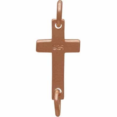 18K Rose Gold Plated Cross Charm Link 6x17mm DISCONTINUED