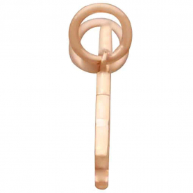 RoseGold Plated Mama and 2 Baby Bear Pendant Festoon 14x32mm