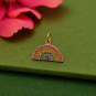  Rose Gold Plated Rainbow Charm with NanoGem